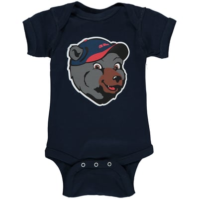 Ole Miss Rebels Two Feet Ahead Infant Big Logo Bodysuit - Navy
