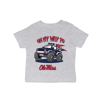 Ole Miss Rebels Vive La Fete Infant On My Way T-Shirt - Gray