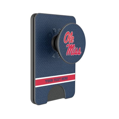 Ole Miss Rebels Keyscaper Personalized Endzone Solid PopSockets Magnetic Wallet
