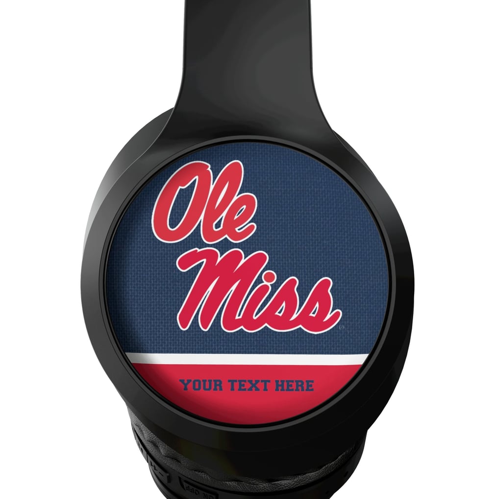 Ole Miss Rebels Keyscaper Personalized Endzone Solid Wireless Bluetooth Headphones With Case