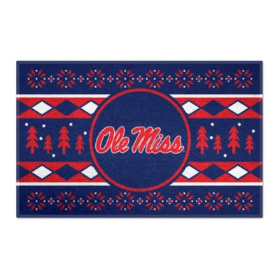 Ole Miss Rebels Logo Brands 19" x 30" Holiday Sweater Starter Mat