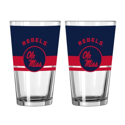 Ole Miss Rebels Logo Brands Two-Piece 16oz. Horizon Pint Glass Set