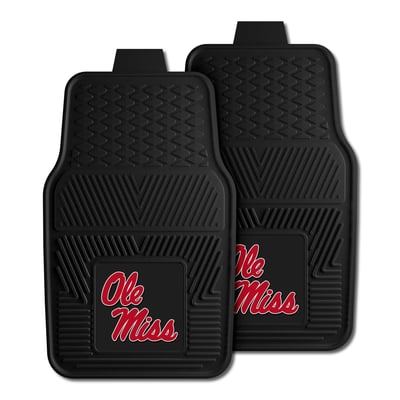 Ole Miss Rebels Logo Brands Two-Piece Vinyl Car Mat Set