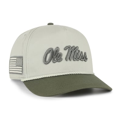 Ole Miss Rebels '47 Operation Hat Trick Rope Hitch Adjustable Hat - Light Green/Hunter Green