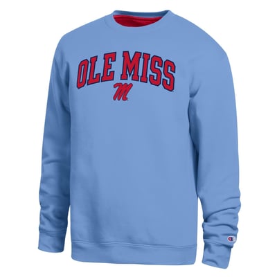  Ole Miss Rebels Champion Arch Sweatshirt - Light Blue