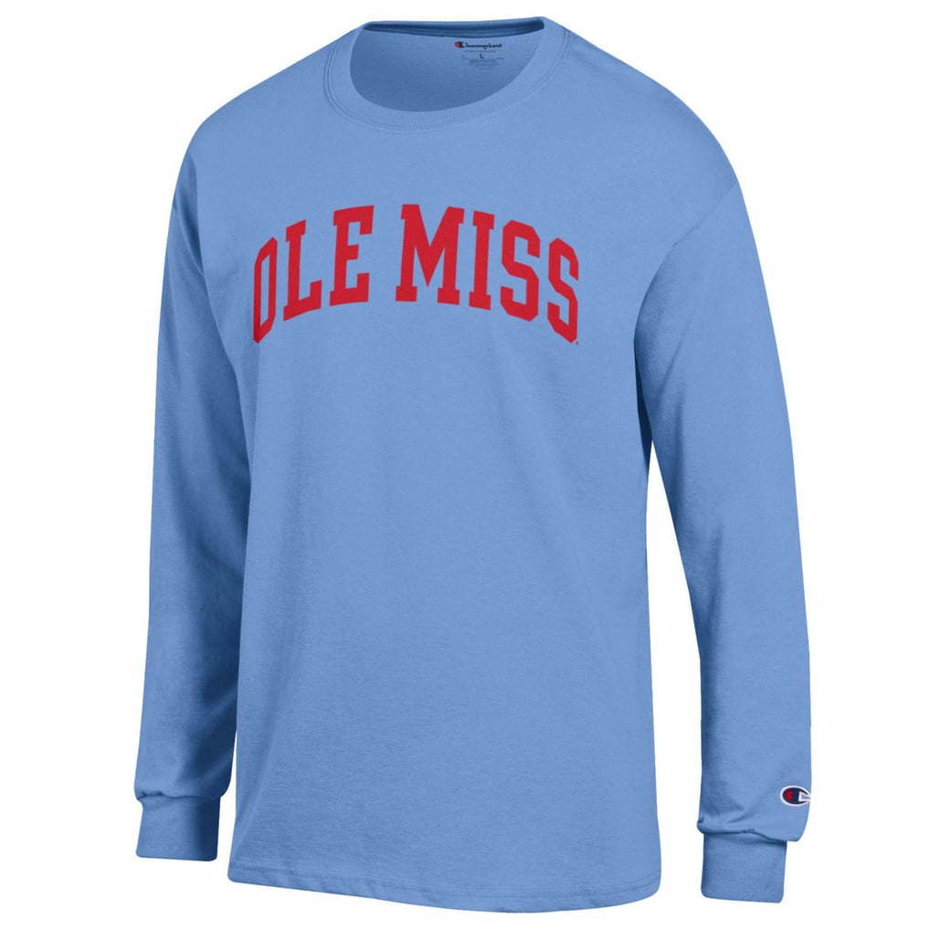  Ole Miss Rebels Champion Basic Arch Long Sleeve T-Shirt - Light Blue