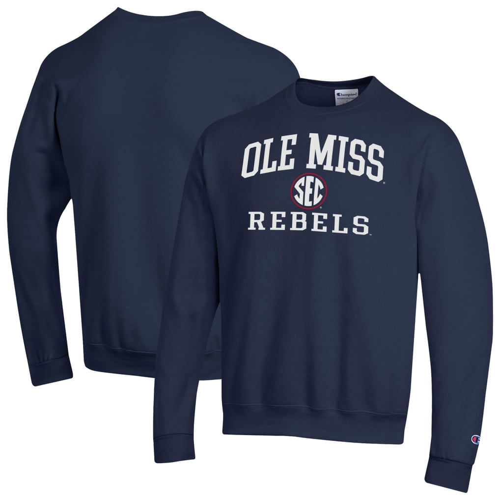 Ole Miss Rebels Champion Team Fleece Pullover Sweatshirt - Navy