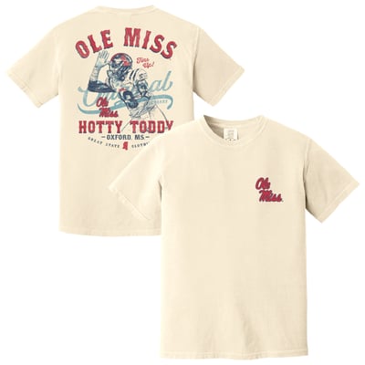  Ole Miss Rebels Vintage Mascot T-Shirt - Cream