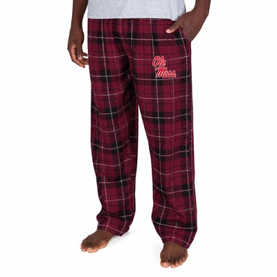 Ole Miss Rebels Fanatics Big & Tall Ultimate Plaid Flannel Pajama Pants - Red/Navy
