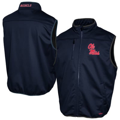 Ole Miss Rebels Franchise Club Softshell Full-Zip Vest - Navy