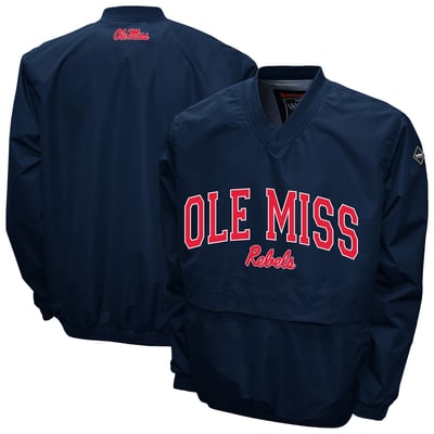 Ole Miss Rebels Franchise Club Windshell V-Neck Jacket - Navy