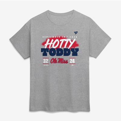 Ole Miss Rebels vs. LSU Tigers Score T-Shirt - Heather Gray