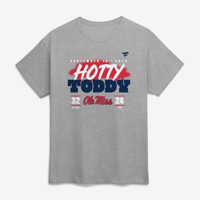 Ole Miss Rebels vs. LSU Tigers Score T-Shirt - Heather Gray