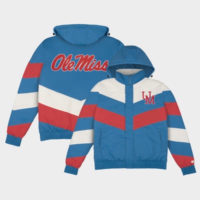  Ole Miss Rebels Homefield Retro Full-Zip Jacket - Powder Blue