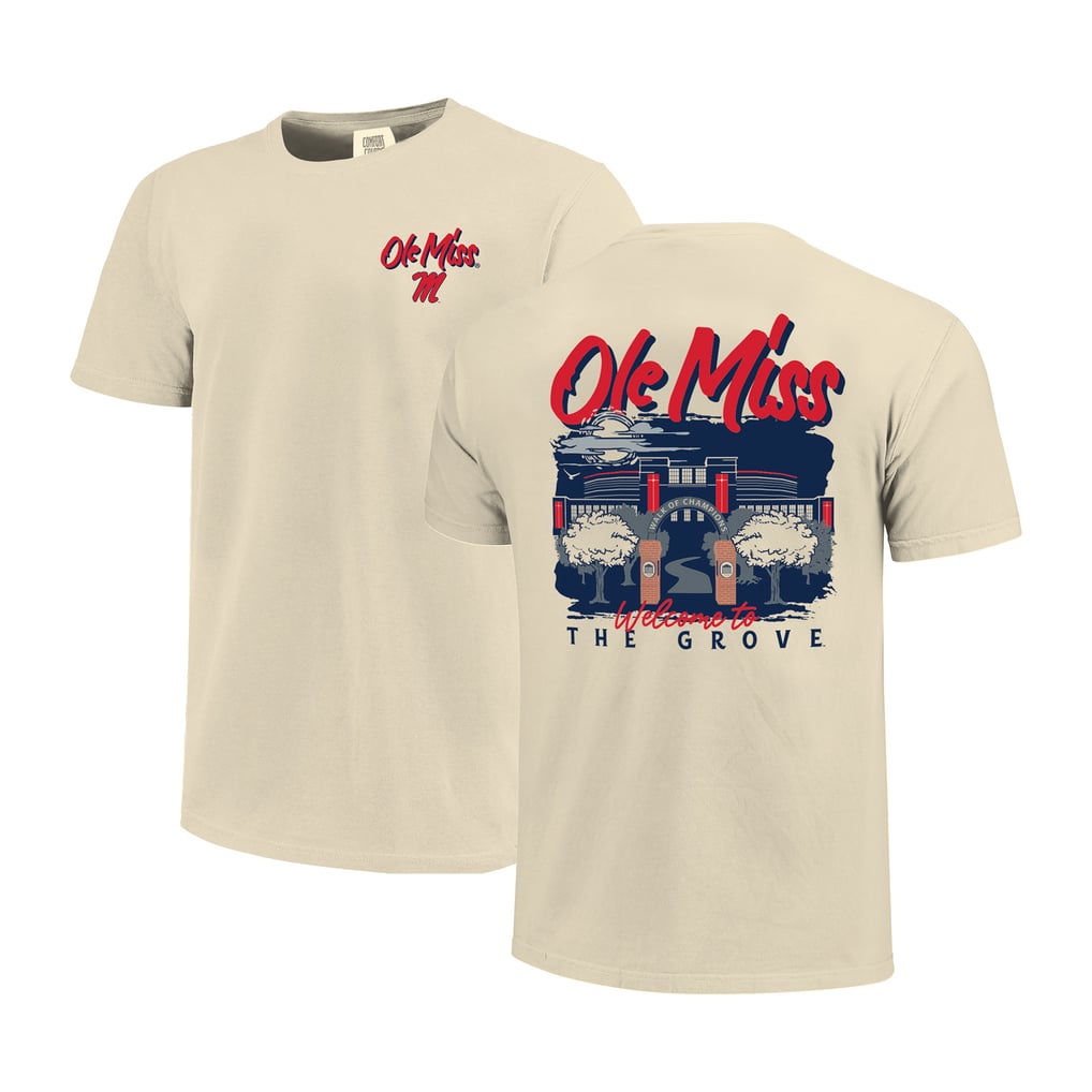 Image One Ole Miss Rebels Natural Comfort Colors Hand-Drawn Campus ...