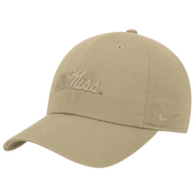 Ole Miss Rebels Nike Club Dri-FIT Adjustable Hat - Beige