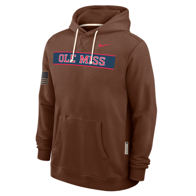 Ole Miss Rebels Nike 2026 Military Appreciation Dri-FIT Hoodie - Brown