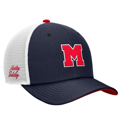 Ole Miss Rebels Nike Legacy Mascot Adjustable Trucker Hat - Navy