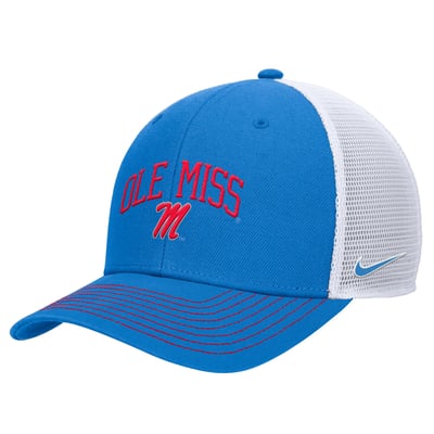 Ole Miss Rebels Nike Rise Trucker Dri-FIT Adjustable Hat - Powder Blue