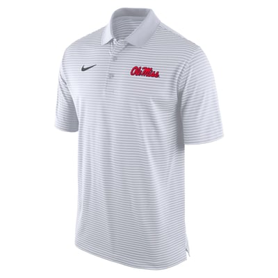 Ole Miss Rebels Nike Dri-FIT Tour Stripe Polo - White