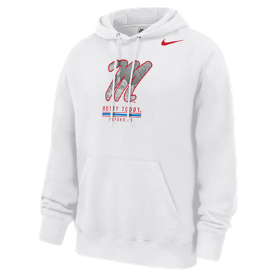 Ole Miss Rebels x Realtree Nike Club Fleece Hoodie - White
