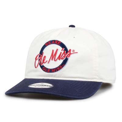 Ole Miss Rebels The Game Men's Classic Circle Adjustable Hat - White