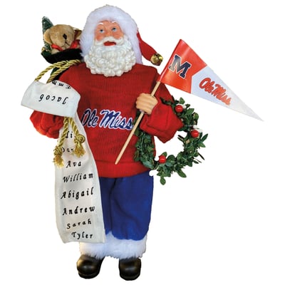 Ole Miss Rebels 12" Proud Santa