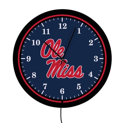 Ole Miss Rebels 18" Lighted Round LED Wall Clock