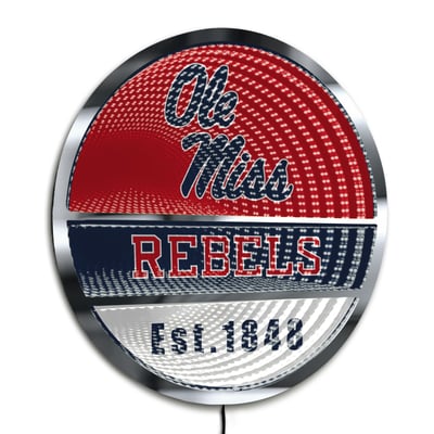 Ole Miss Rebels Three-Cell Circular Infinity Light
