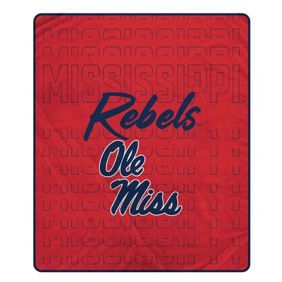 Ole Miss Rebels Pegasus Echo Script Fade 50" x 60" Ultra Soft Throw Blanket