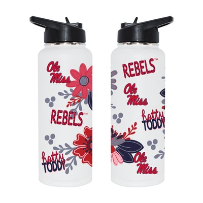 Ole Miss Rebels The Memory Company 34oz. Flowers Stainless Steel Quencher Bottle