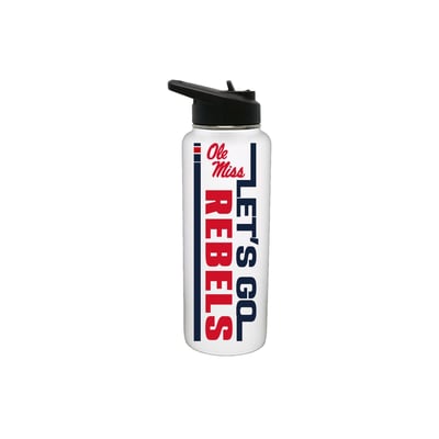 Ole Miss Rebels The Memory Company 34oz. Let's Go Stainless Steel Quencher Bottle