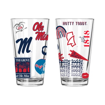 Ole Miss Rebels The Memory Company Two-Piece 16oz. Loco Pint Glass Set