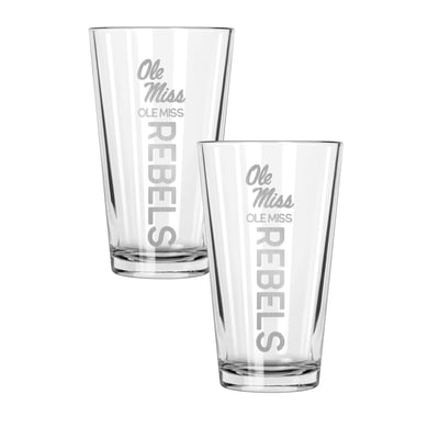 Ole Miss Rebels The Memory Company Two-Piece 16oz. Pinnacle Pint Glass Set
