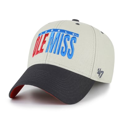 Ole Miss Rebels '47 Unisex Half Block Text MVP Adjustable Hat - Gray/Black
