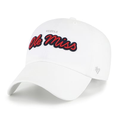 Ole Miss Rebels '47 Women's Trendy Script Clean Up Adjustable Hat - White