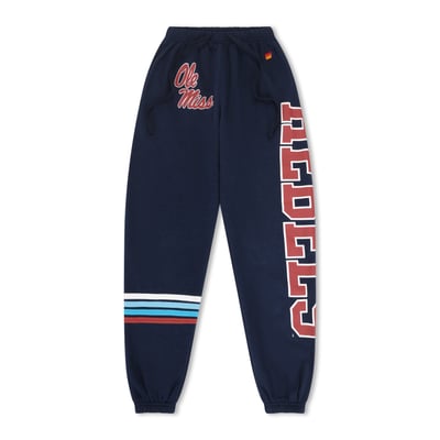 Ole Miss Rebels Aviator Nation Women's Tri-Blend Sweatpants - Navy