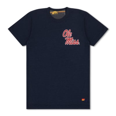 Ole Miss Rebels Aviator Nation Women's Tri-Blend T-Shirt - Navy