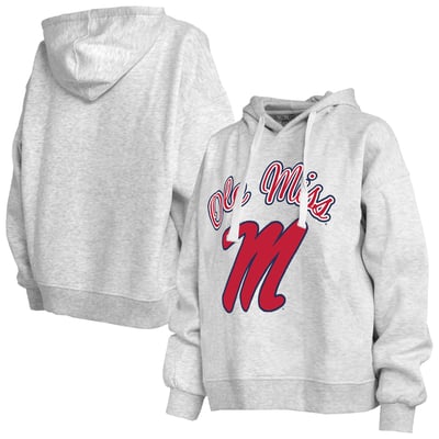  Ole Miss Rebels Pressbox Women's Janise Pullover Hoodie - Heather Gray
