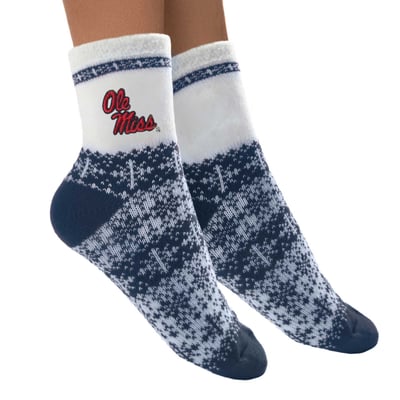 Ole Miss Rebels ZooZatz Women's Fuzzy Holiday Crew Socks