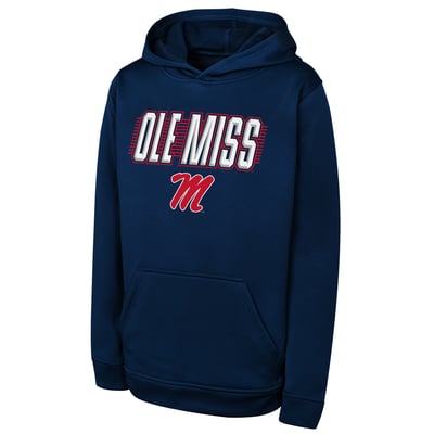 Ole Miss Rebels Outerstuff Youth Sack Party Performance Hoodie - Navy