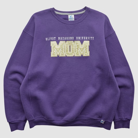 Olivet Nazarene Tigers Russell 2010s Pullover Sweatshirt - Purple - L by Fanatics Real Vintage