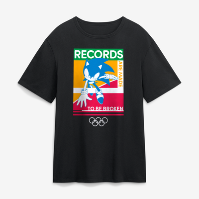 Olympic Games x Sonic the Hedgehog Break Records T-Shirt - Black