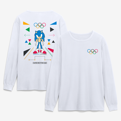 Olympic Games x Sonic the Hedgehog Speed Long Sleeve T-Shirt - White
