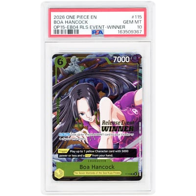 Boa Hancock 2026 One Piece Release Event Winner Promo #P-115 PSA Authenticated 10 Card