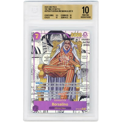 Borsalino 2026 One Piece The Time of Battle Manga Art Rare #OP16-073 BGS Authenticated Pristine 10 Card - 9.5,10,10,10 Subgrades