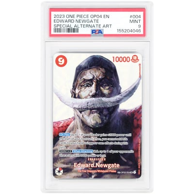 Edward.Newgate 2023 One Piece Kingdoms of Intrigue Special Alternate Art #OP02-004 PSA Authenticated 9 Card