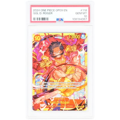 Gol.D.Roger 2024 One Piece Emperors in the New World SEC #OP09-118 PSA Authenticated 10 Card