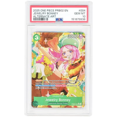 Jewelry Bonney 2025 One Piece Premium Booster The Best Vol. 2 Alternate Art #PRB02-004 PSA Authenticated 10 Card