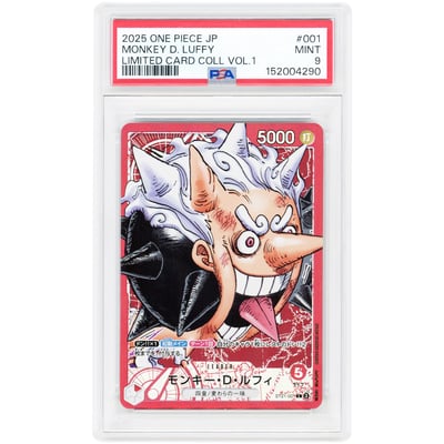 Monkey D. Luffy 2025 One Piece Limited Card Collection Vol. 1 Leader Promo #ST21-001 PSA Authenticated 9 Card